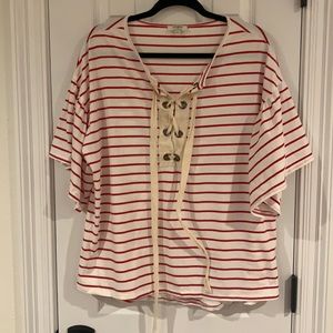 Umgee oversized striped shirt